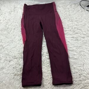 Lululemon Colour Me Ombre Crop 21" Dark Adobe Blush Berry Violet Red